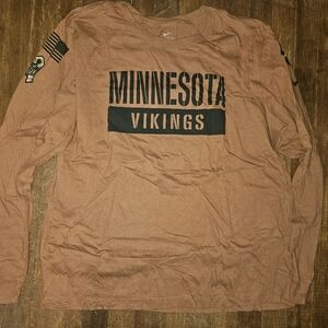 Nike Salute to Service Minnesota Vikings Long Sleeve Shirt Men's 2XL